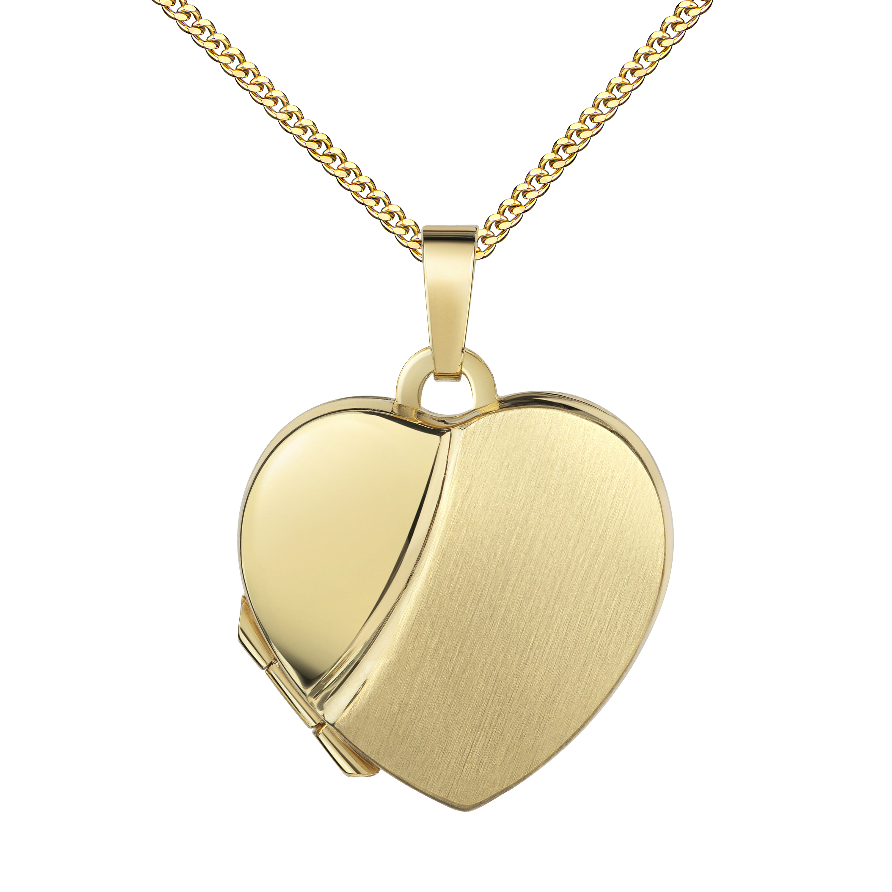 Medaillon Anhänger Herz 333 Gold 8 Karat  Herz-Amulett für 2 Bilder