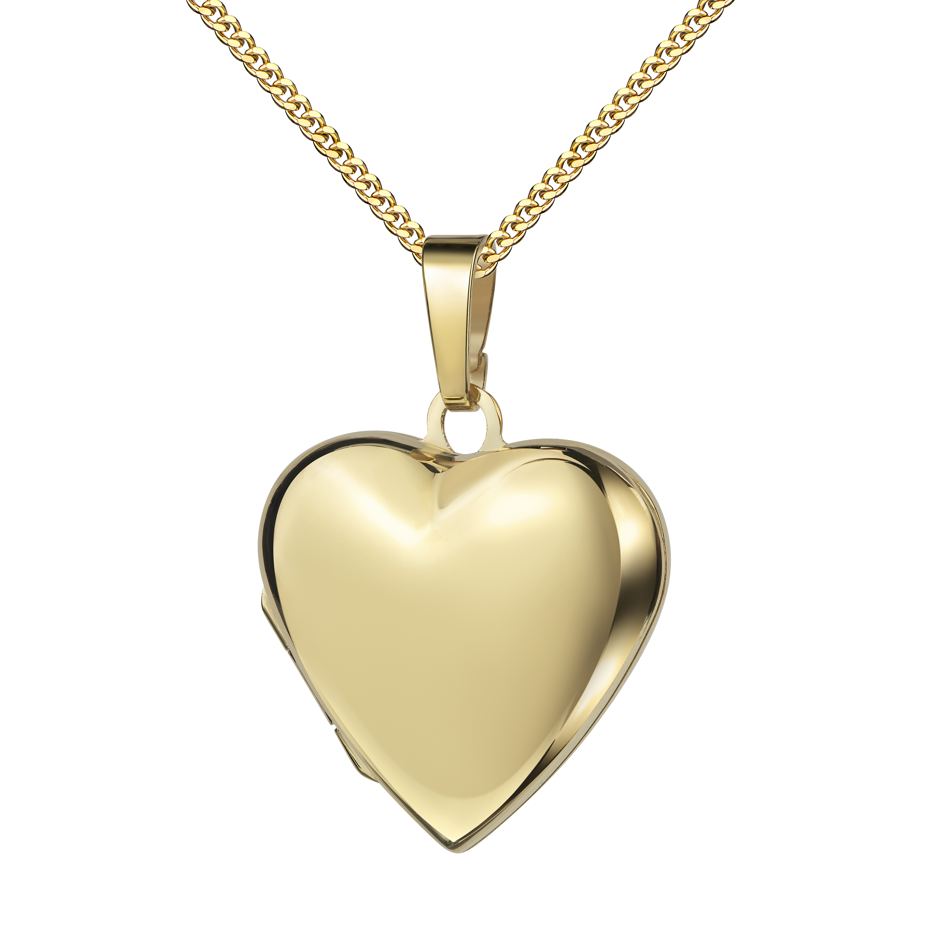 Medaillon Herz 333 Gold Herz-Amulett für 2 Bilder zum Öffnen