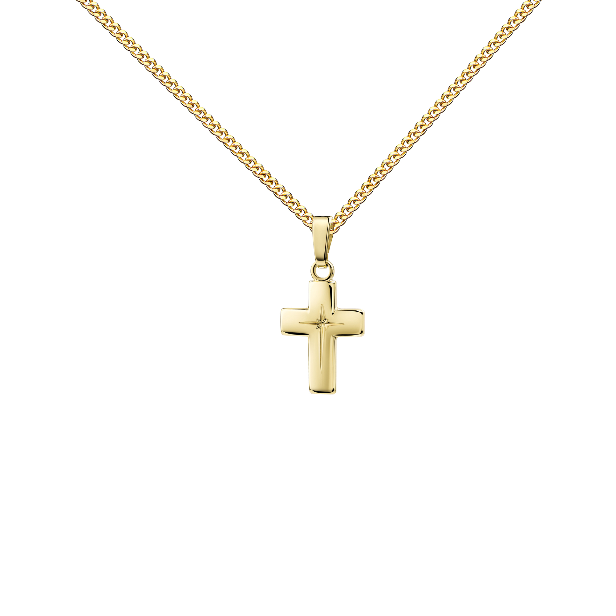 Kleines Taufkreuz Goldkreuz Anhänger Gold 750 mit Kette oder ohne Kette wählbar - Bild 12 von 53