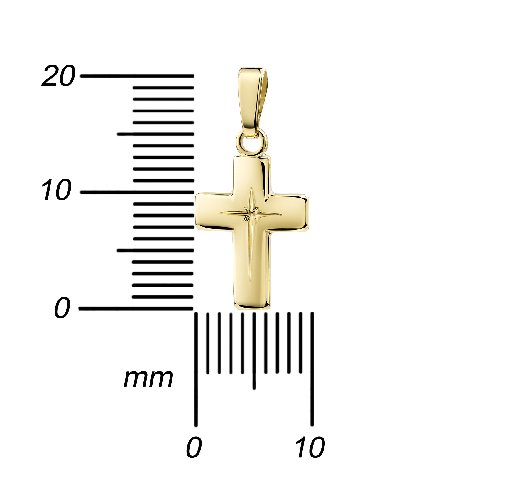 Kleines Taufkreuz Goldkreuz Anhänger Gold 750 mit Kette oder ohne Kette wählbar - Bild 8 von 53